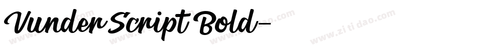 VunderScript Bold字体转换